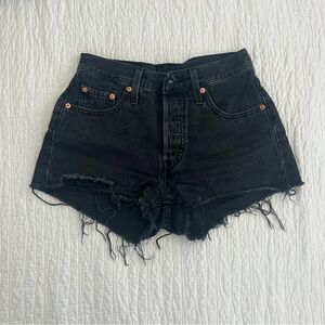 Levi's Black 501 Jean Shorts Size 25
